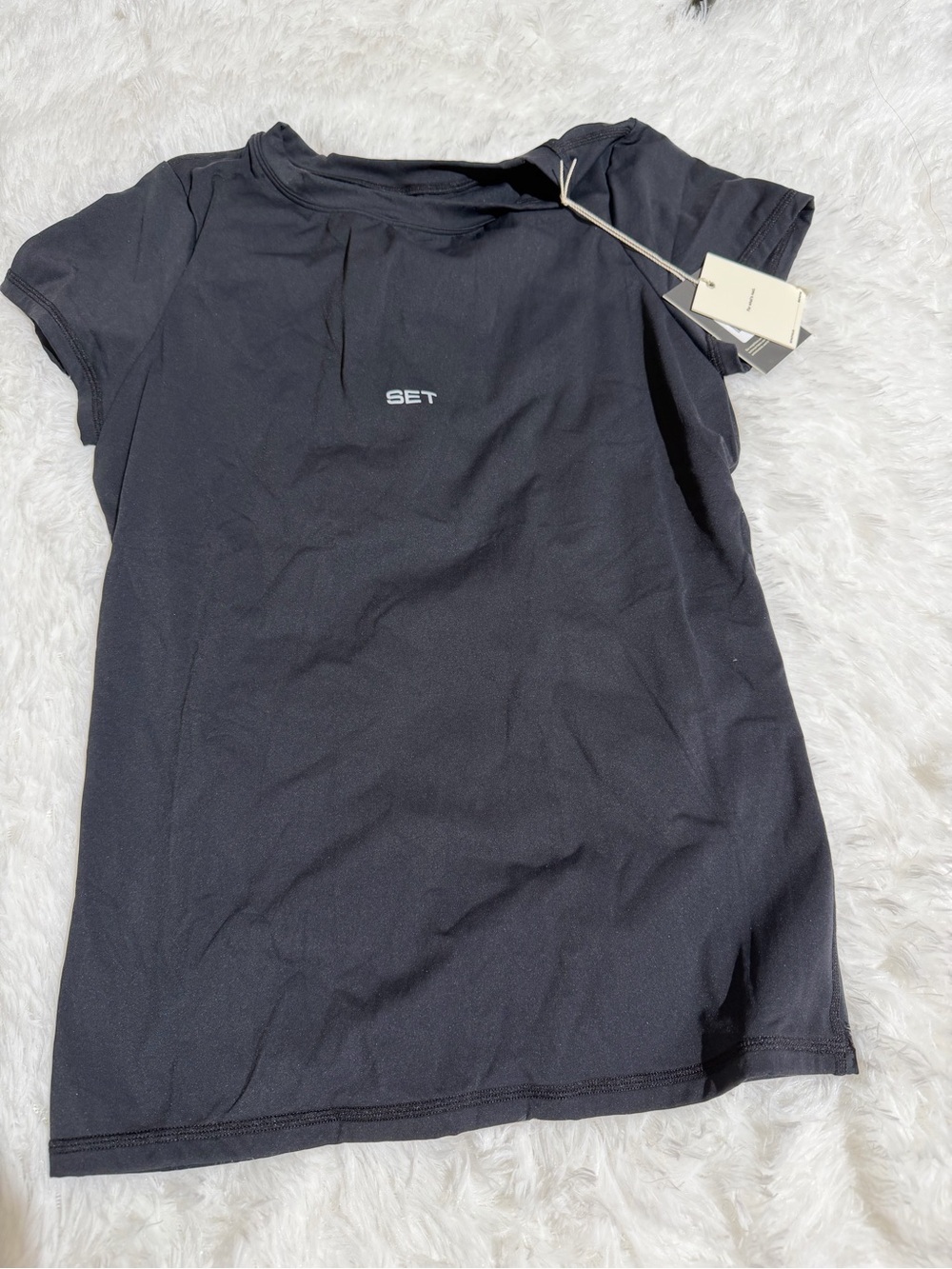 NWT set active Medium M Airluxe Breathe tshirt top workout black onyx tops gym